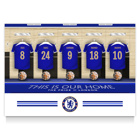 Chelsea FC Dressing Room Poster