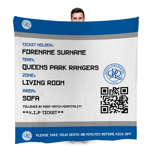 Queens Park Rangers FC FD Ticket Fleece Blanket