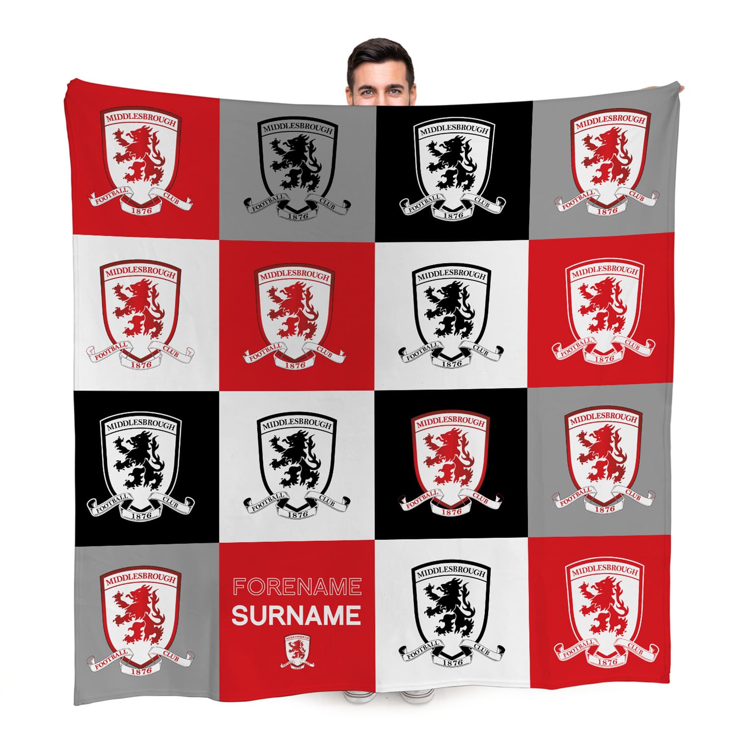 Middlesbrough FC Chequered Fleece Blanket