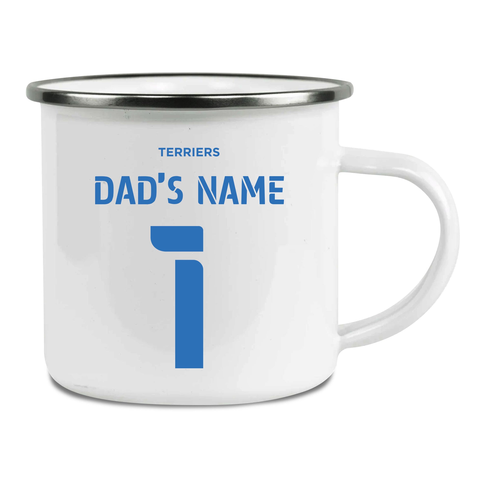 Huddersfield Town AFC Back of Shirt Enamel Camping Mug for Dad