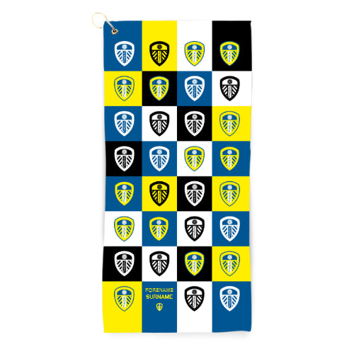 Leeds United FC Chequered Golf Towel