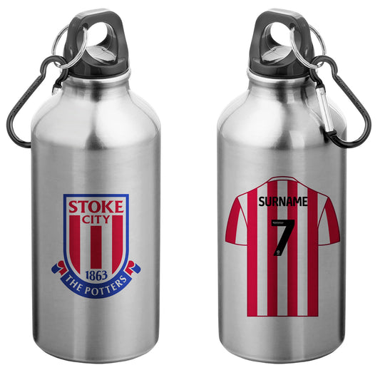 Stoke City FC Aluminium Sport Bottle with Carabiner