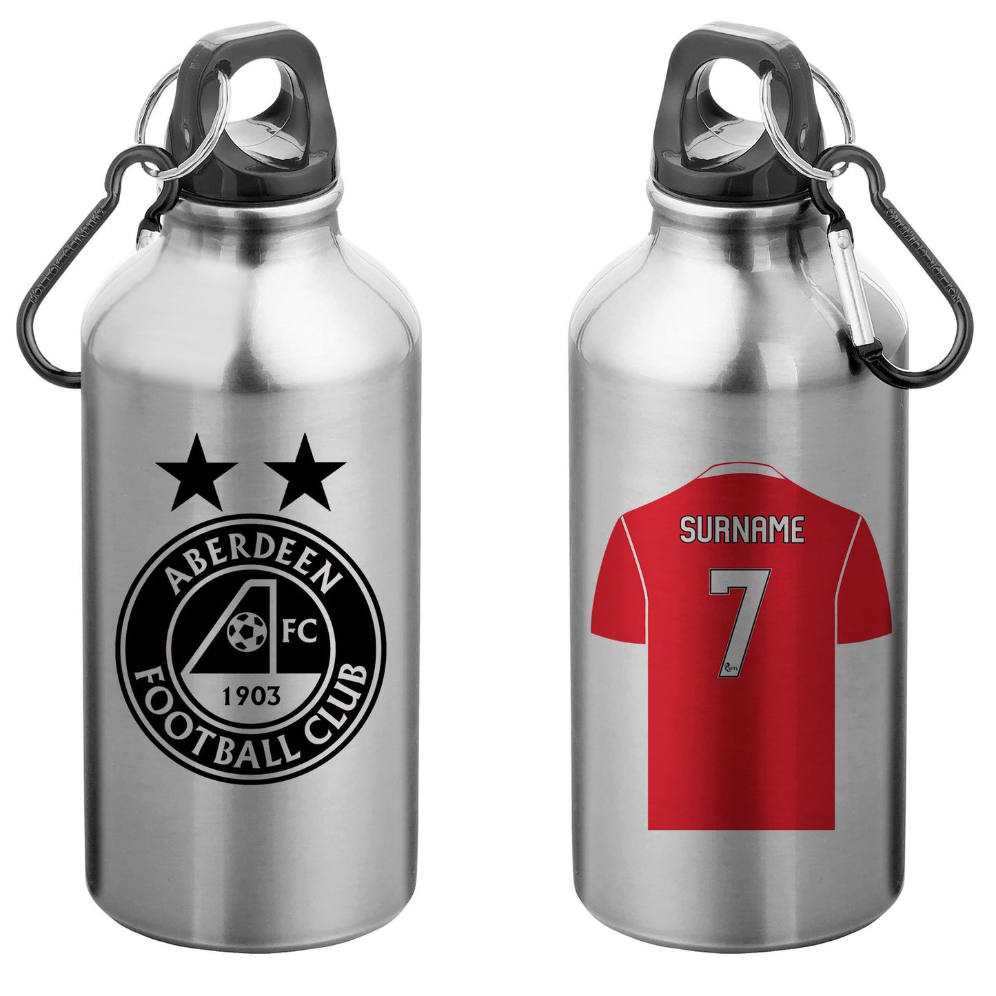 Aberdeen FC Aluminium Sport Bottle with Carabiner