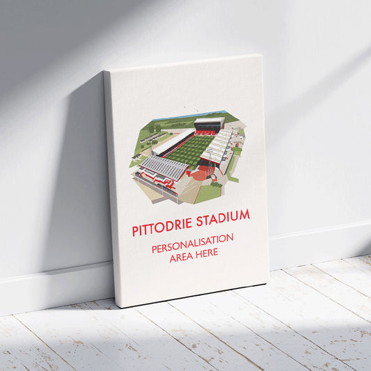 Pittodrie Stadium - Canvas 30x45cm