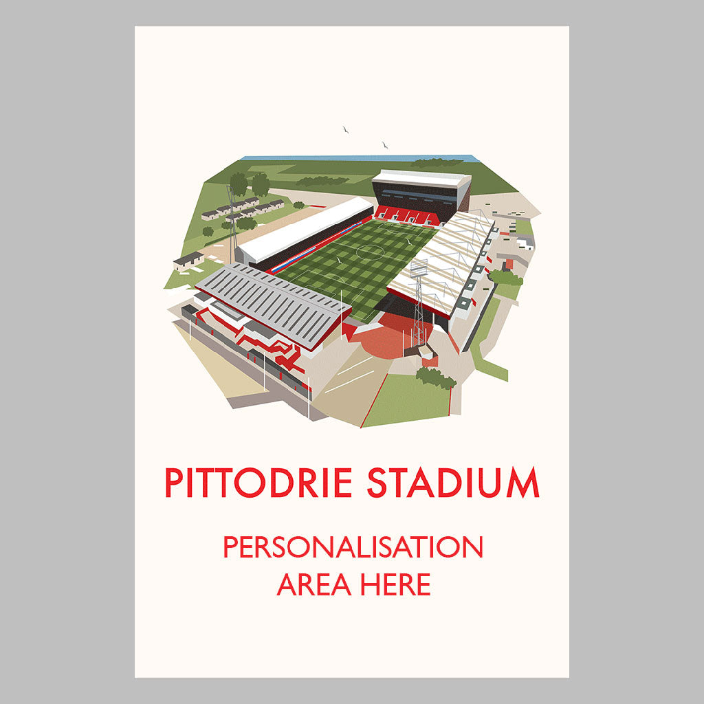 Pittodrie Stadium - Canvas 30x45cm