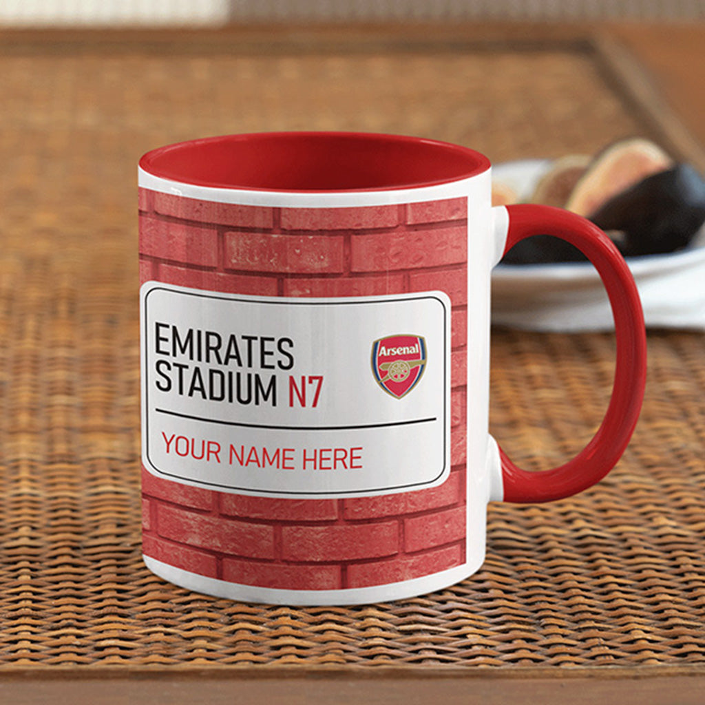 Emirates Stadium Road Sign - Red Colour Insert Mug