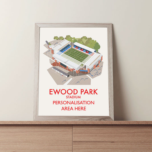 Ewood Park Stadium - 11x14 Art Print Unframed