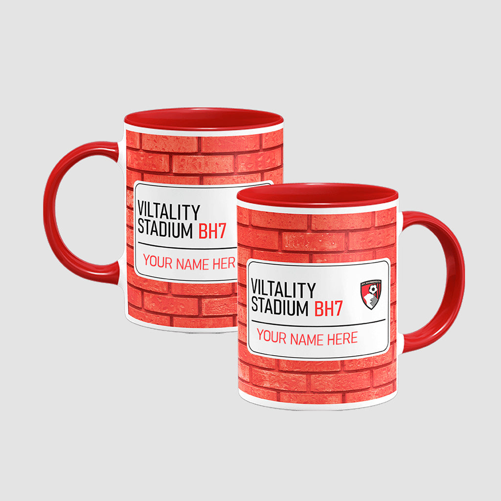 Vitality Stadium Road Sign - Red Colour Insert Mug