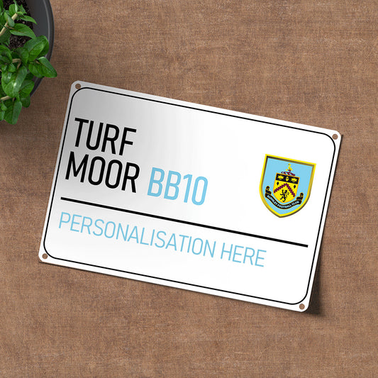 Turf Moor Road Sign - Metal Sign