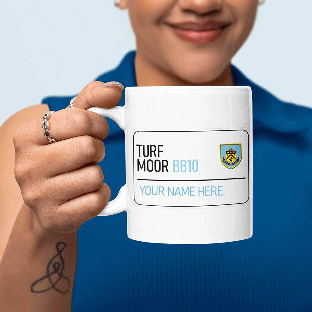 Turf Moor Road Sign - Mug