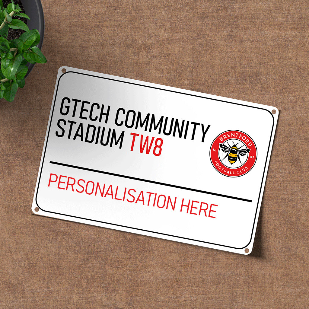 Gtech Community Stadium Road Sign - Metal Sign