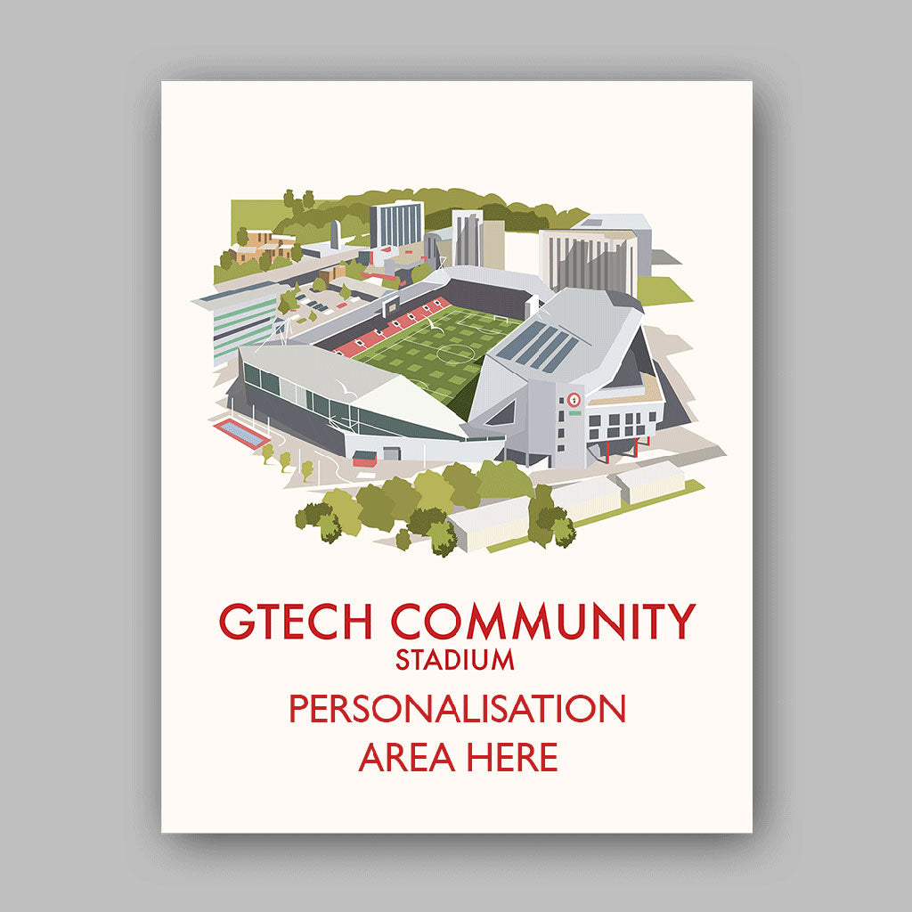 Gtech Community Stadium - 11x14 Art Print Unframed