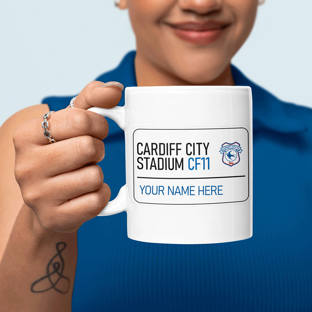 Cardiff City Stadium Road Sign - Mug