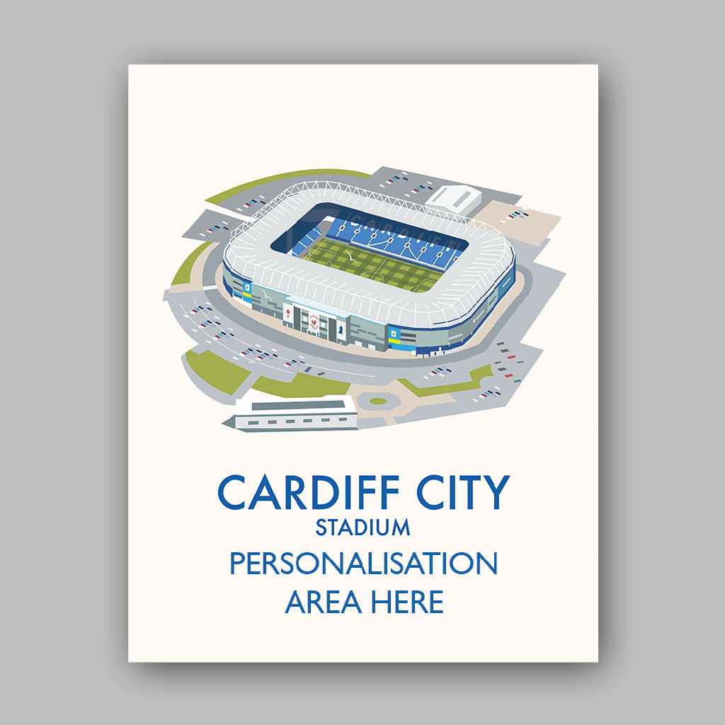 Cardiff City Stadium - 11x14 Art Print Unframed