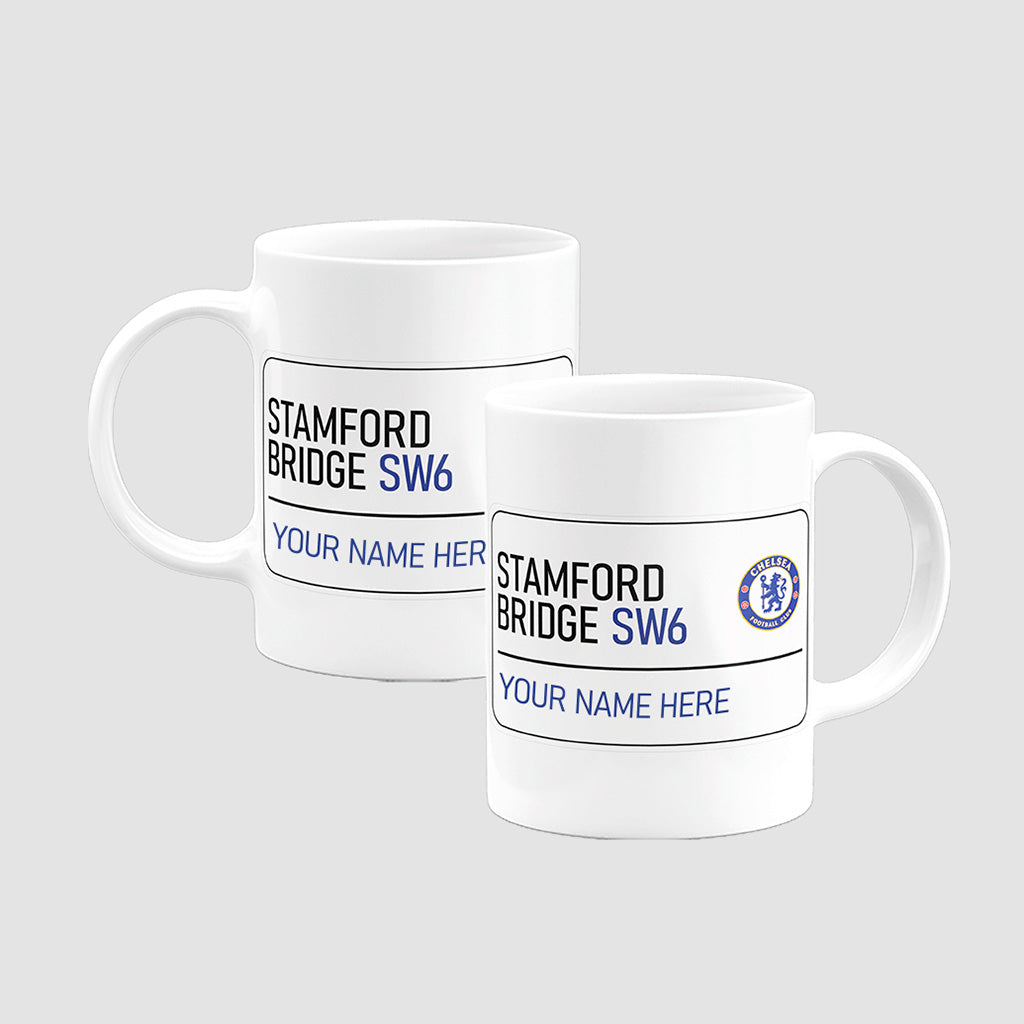 Stamford Bridge Road Sign - Mug