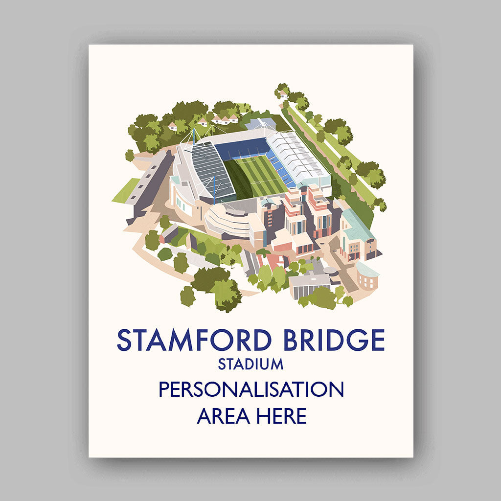 Stamford Bridge Stadium - 11x14 Art Print Unframed