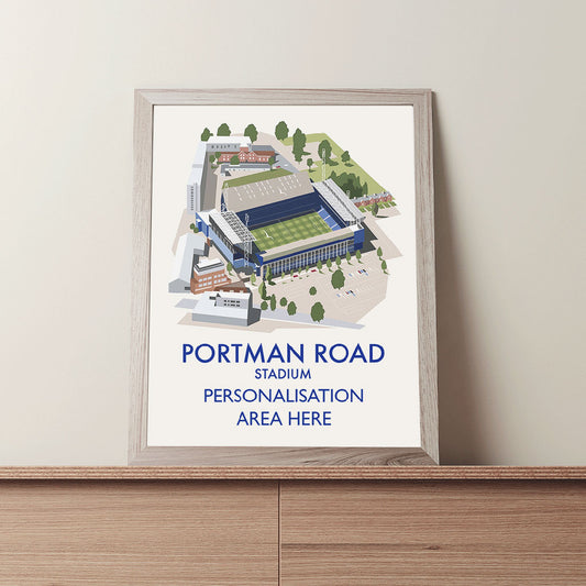 Portman Road Stadium - 11x14 Art Print Unframed