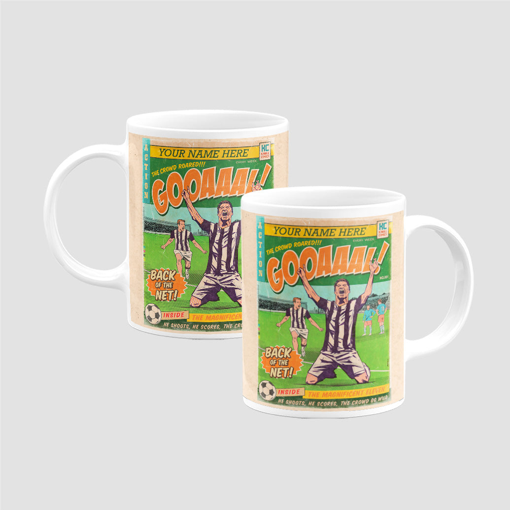 Football Comic Book with Black & White Mug Set by Kevin Williamson