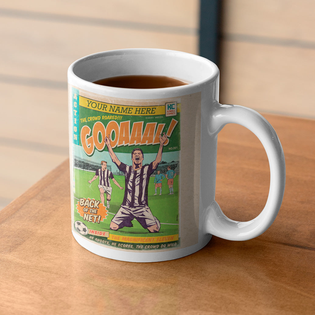 Football Comic Book with Black & White Mug Set by Kevin Williamson