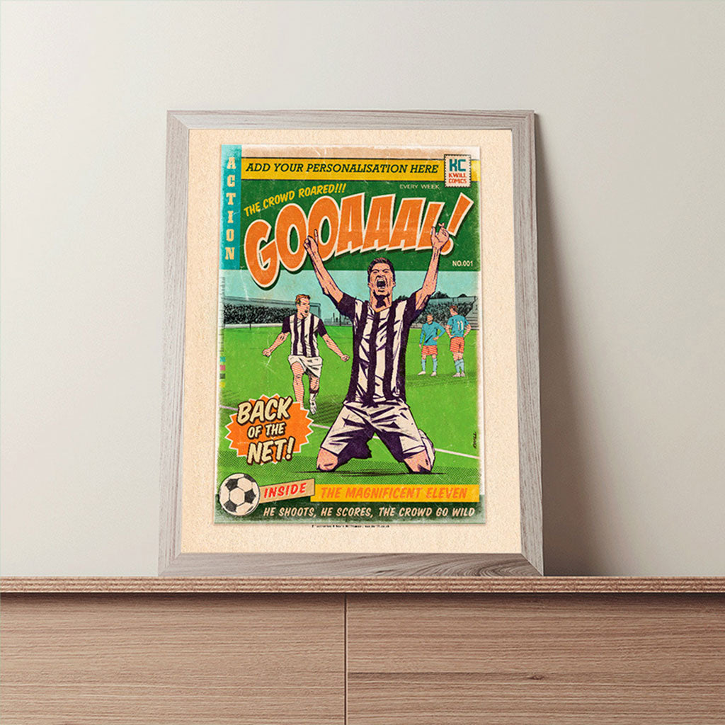 Football Comic Book with Black & White Art Print Set by Kevin Williamson