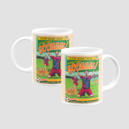 Football Comic Book with Red & Navy Mug Set by Kevin Williamson