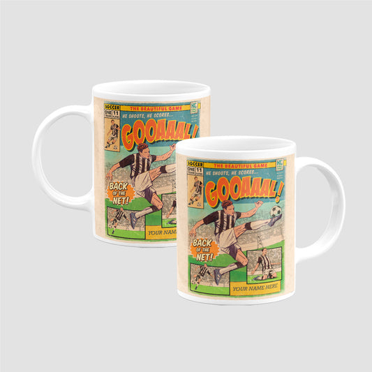 Football Comic Book with Black & White Mug Set by Kevin Williamson