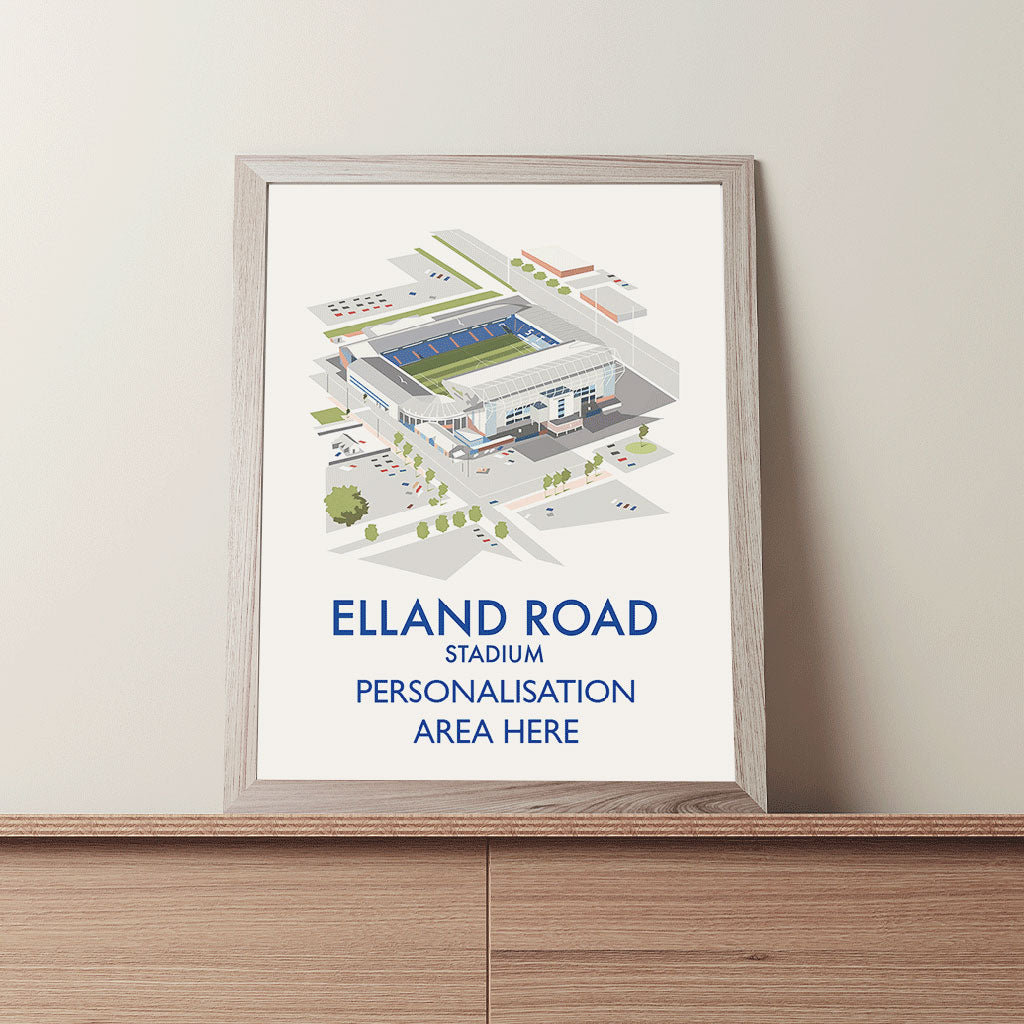 Elland Road Stadium - 11x14 Art Print Unframed