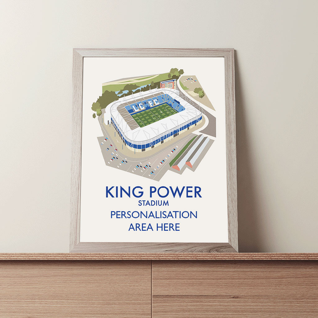 King Power Stadium - 11x14 Art Print Unframed