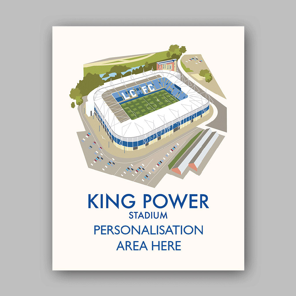 King Power Stadium - 11x14 Art Print Unframed