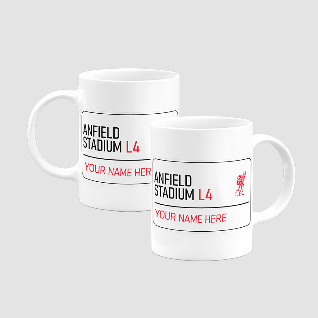 Anfield Stadium Road Sign - Mug