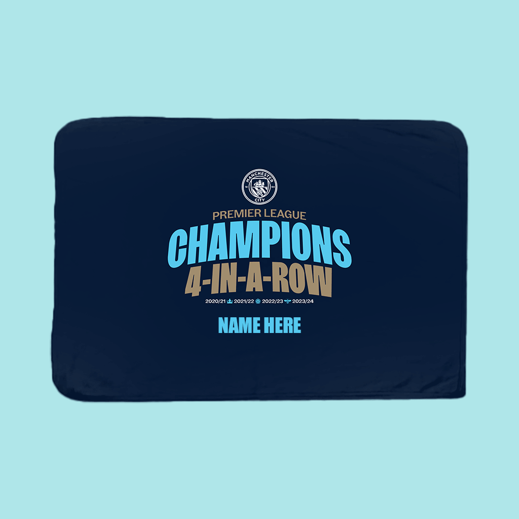 Manchester City Champions Baby Blanket