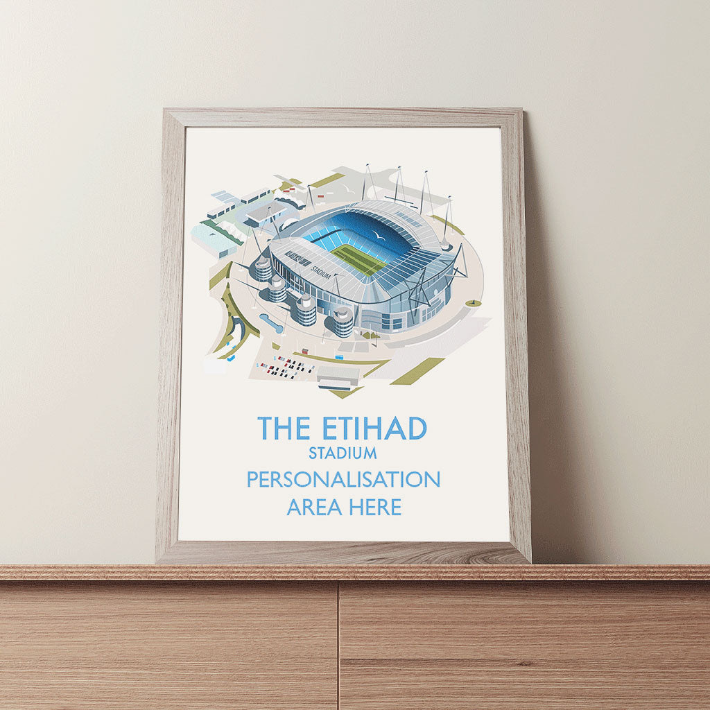 The Etihad Stadium - 11x14 Art Print Unframed