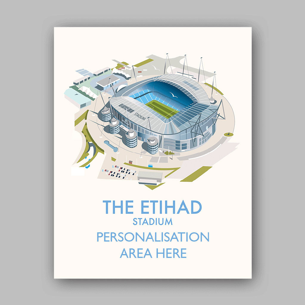 The Etihad Stadium - 11x14 Art Print Unframed