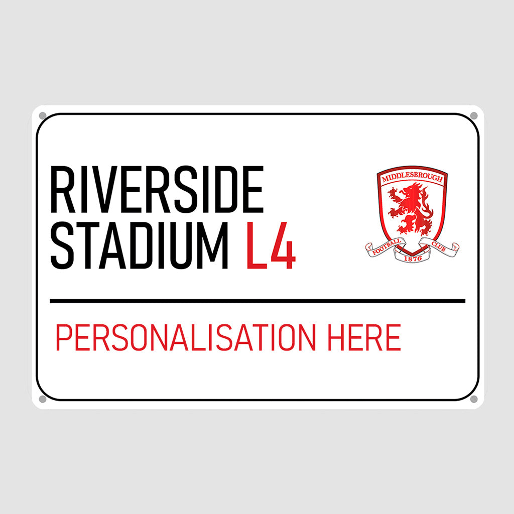 Riverside Stadium Road Sign - Metal Sign