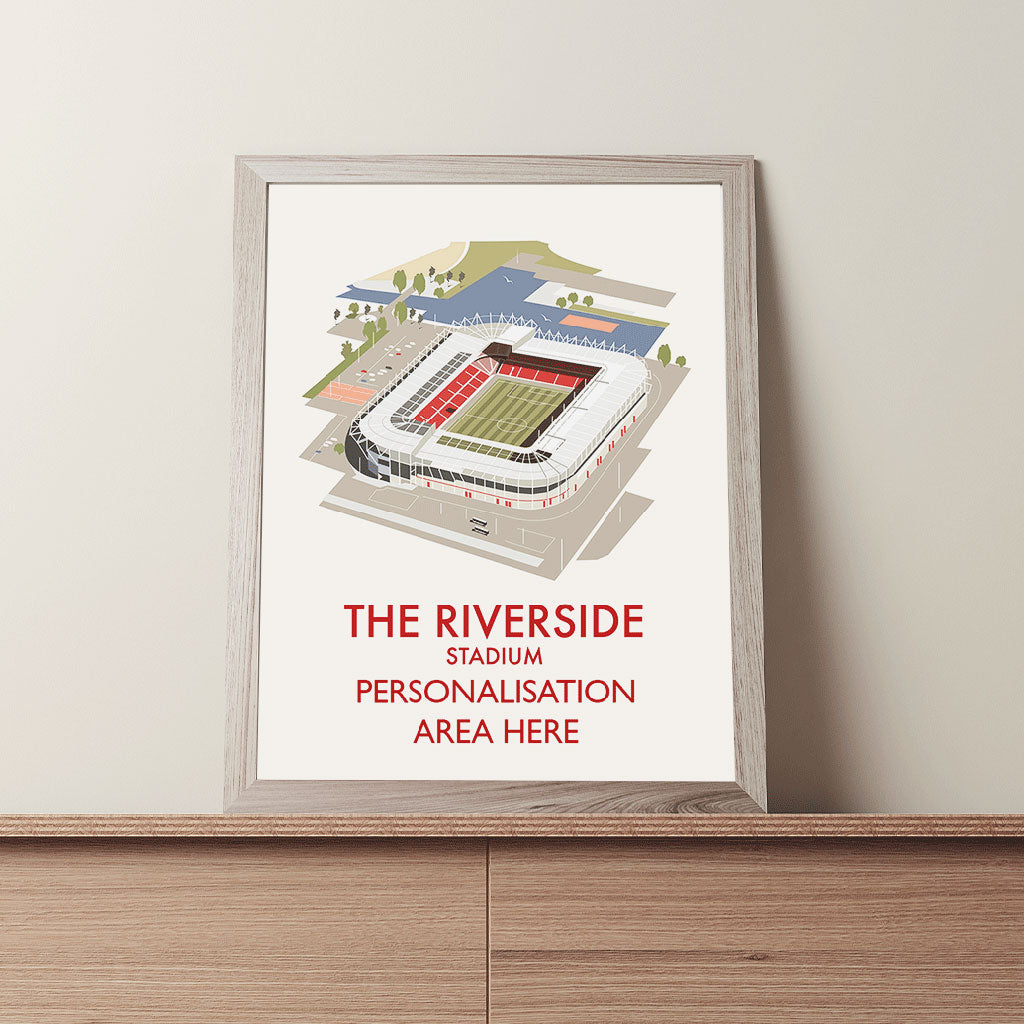 The Riverside Stadium - 11x14 Art Print Unframed