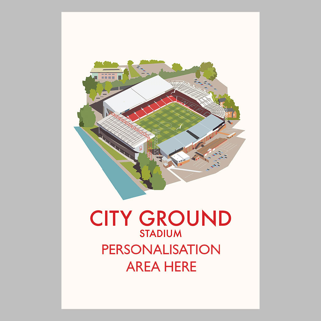 City Ground Stadium - Canvas 30x45cm