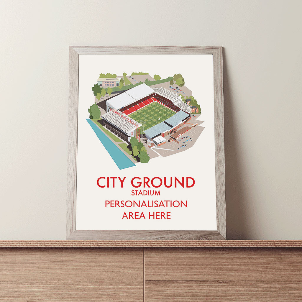 City Ground Stadium - 11x14 Art Print Unframed