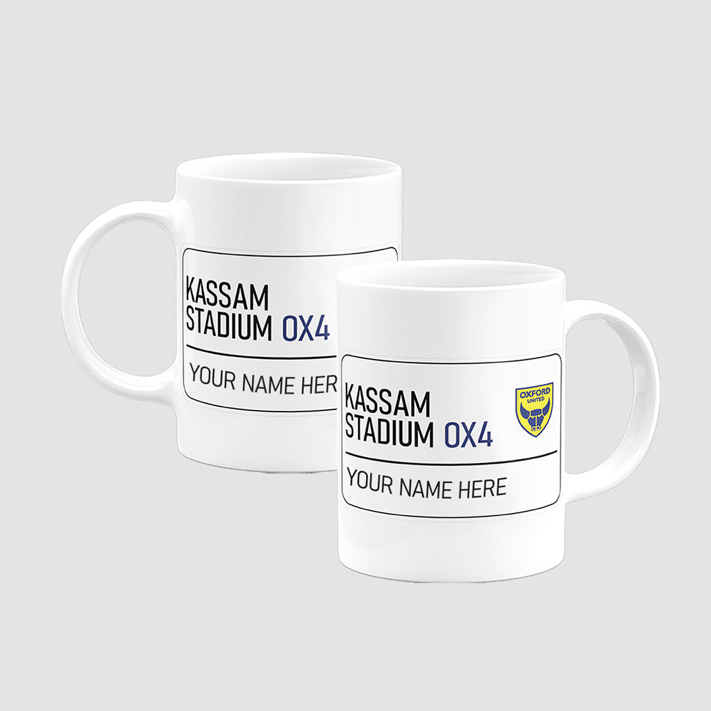 Kassam Stadium Road Sign - Mug