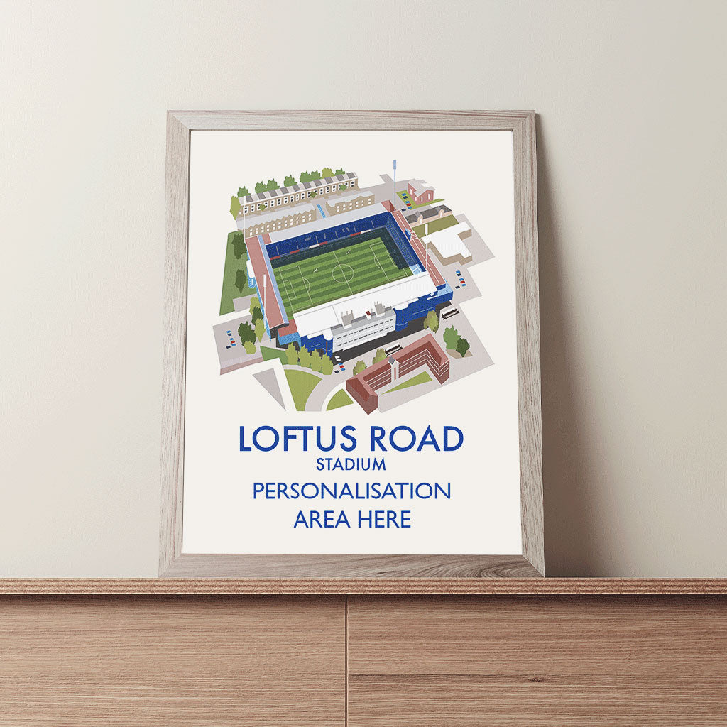 Loftus Road Stadium - 11x14 Art Print Unframed