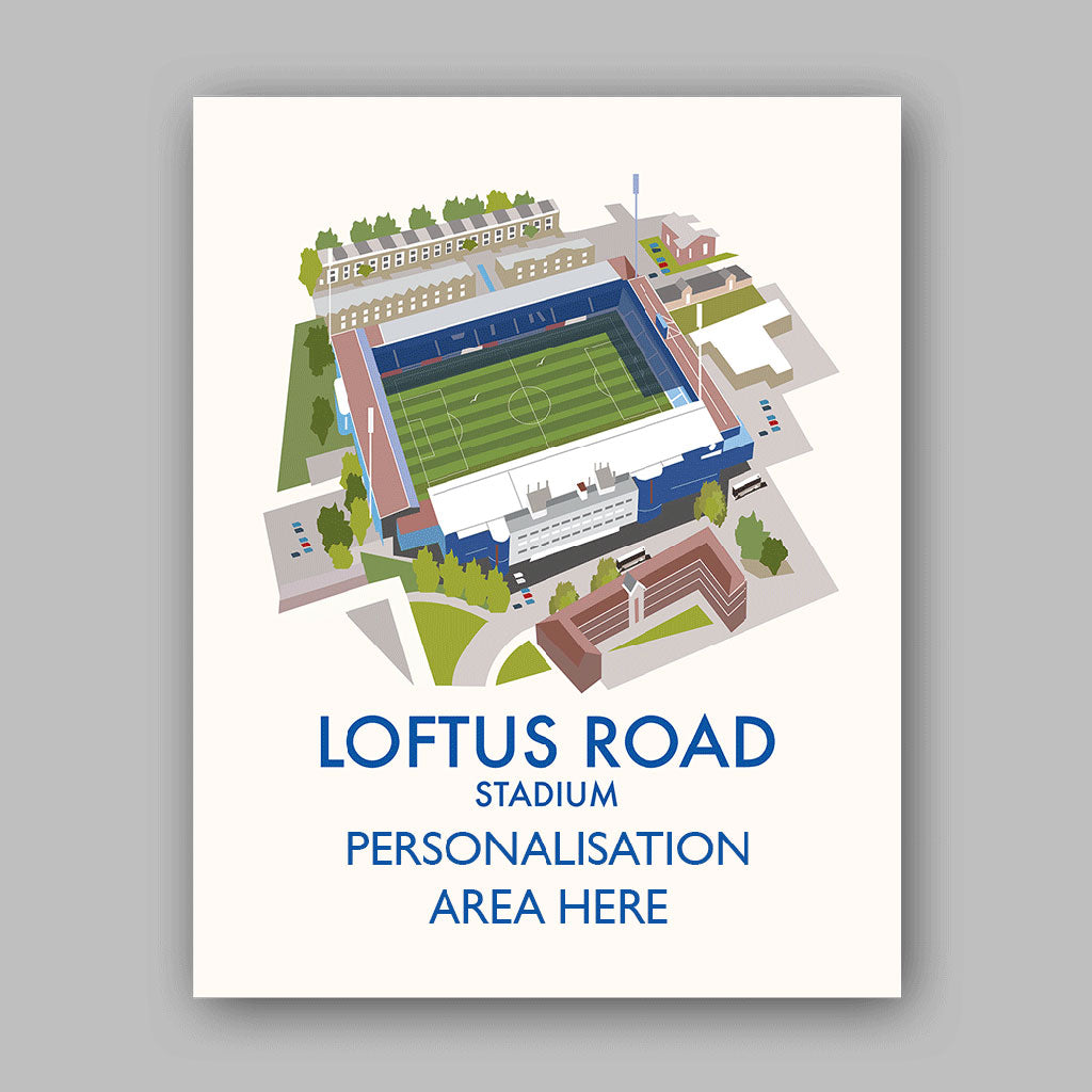 Loftus Road Stadium - 11x14 Art Print Unframed