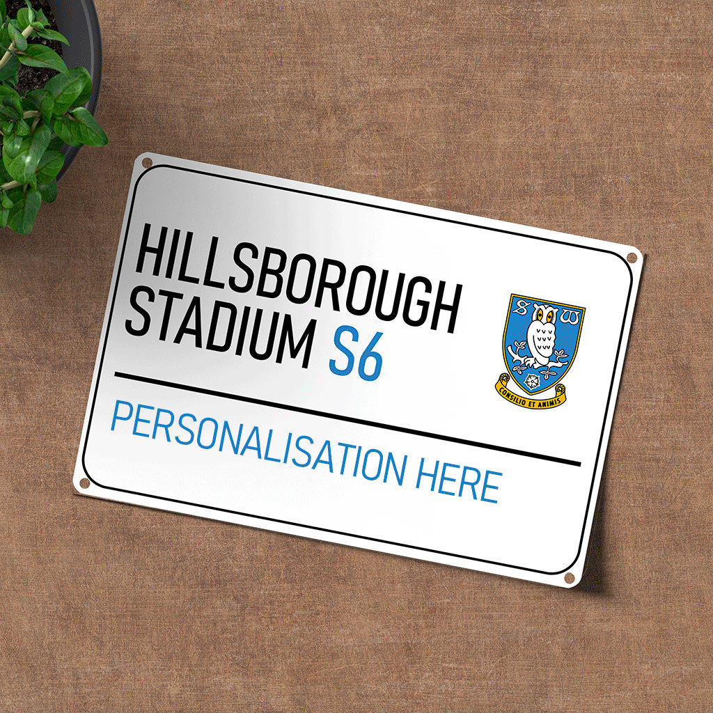 Hillsborough Stadium Road Sign - Metal Sign