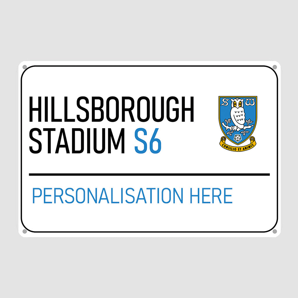 Hillsborough Stadium Road Sign - Metal Sign