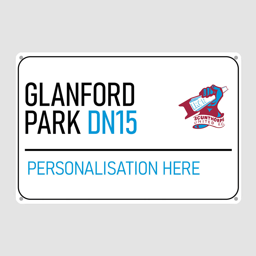 Glanford Park Road Sign - Metal Sign