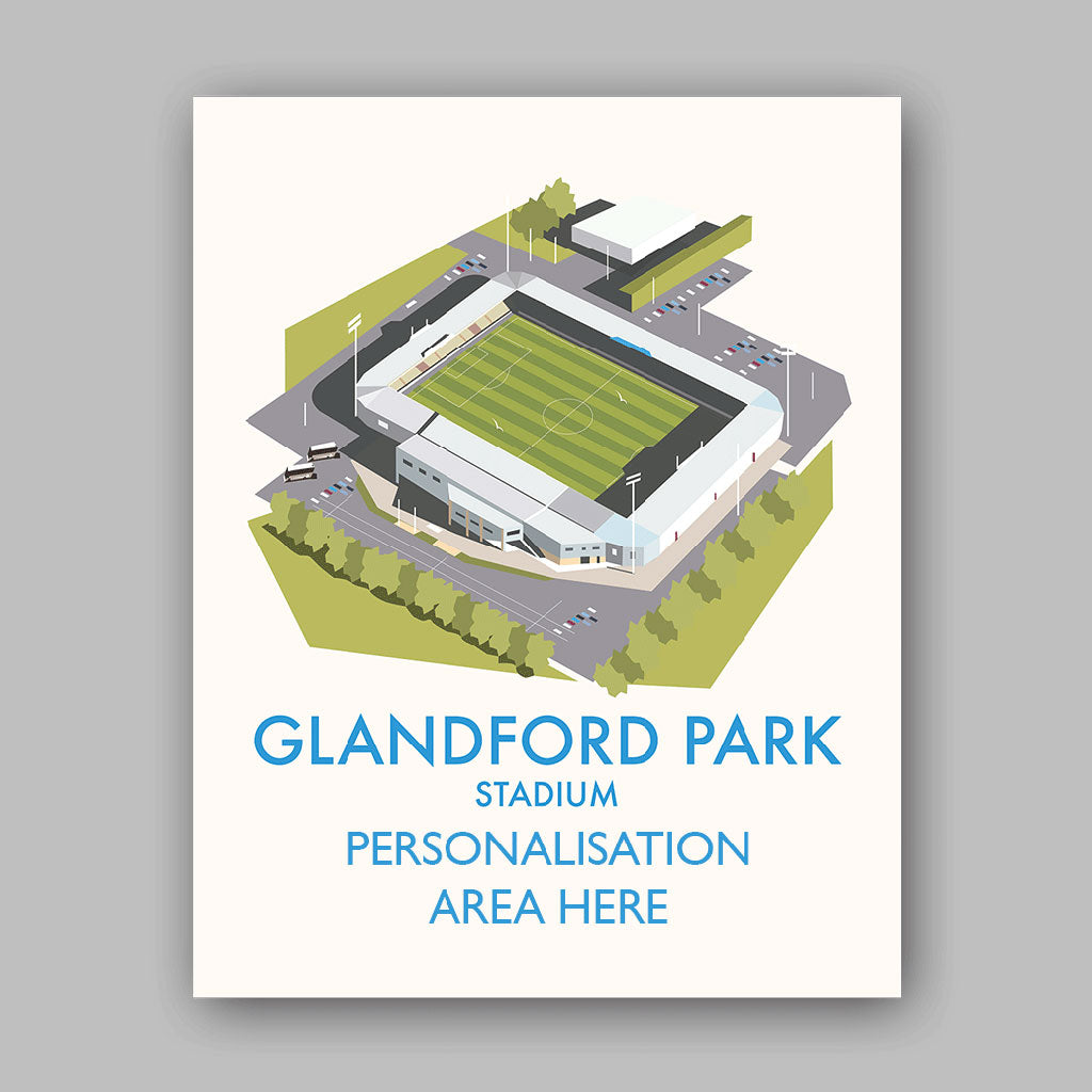 Glandford Park Stadium - 11x14 Art Print Unframed