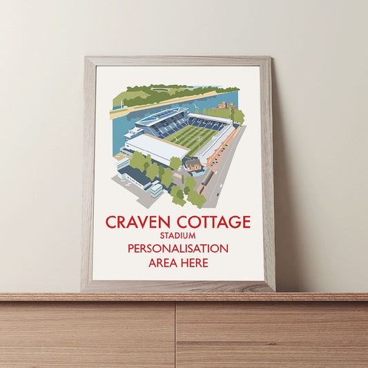 Craven Cottage Stadium - 11x14 Art Print Unframed