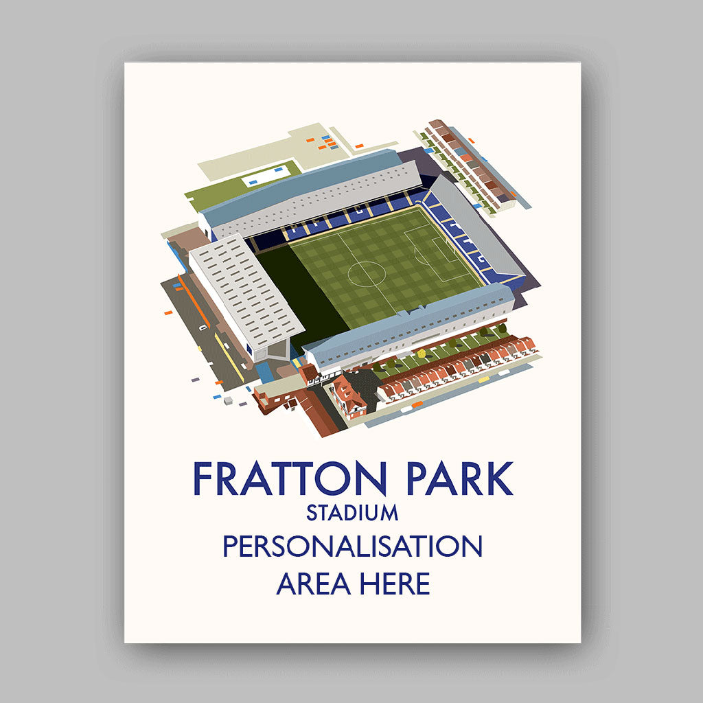 Fratton Park Stadium - 11x14 Art Print Unframed