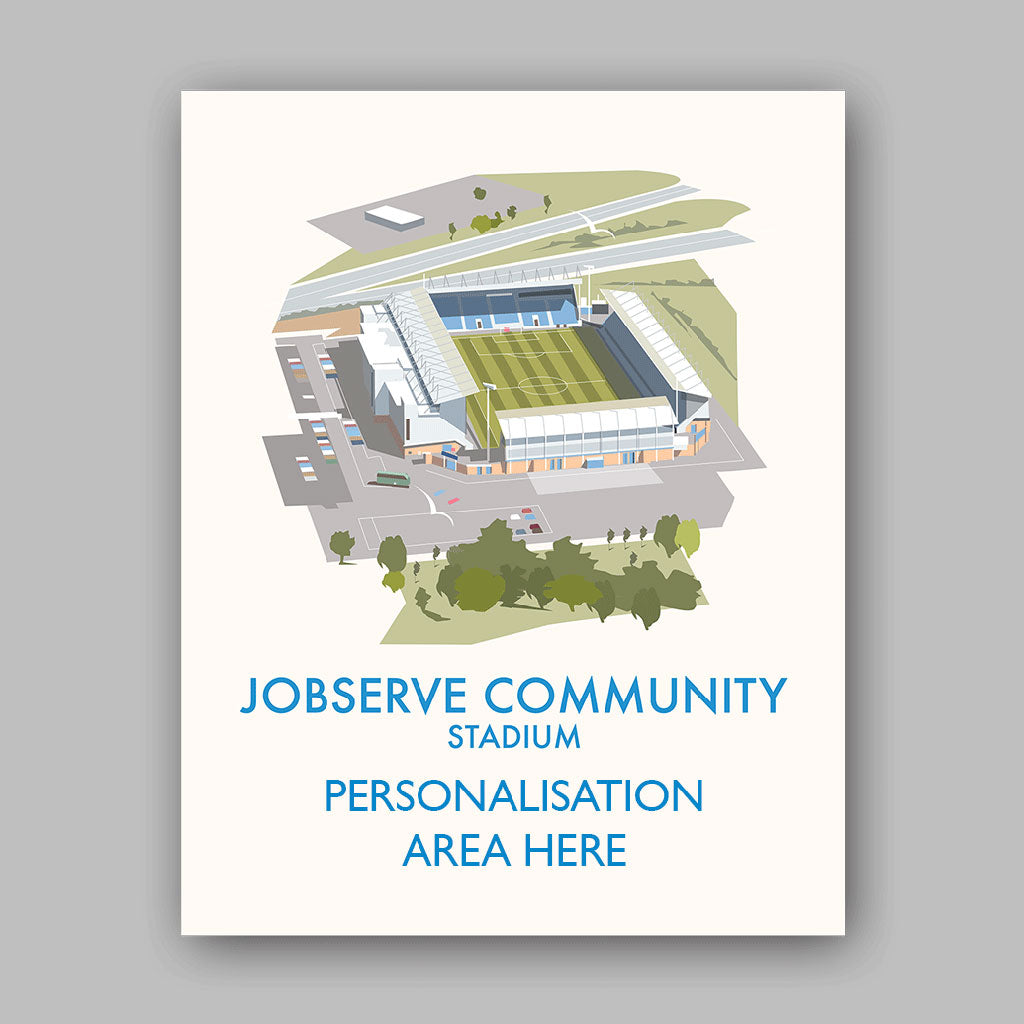 Jobserve Community Stadium - 11x14 Art Print Unframed