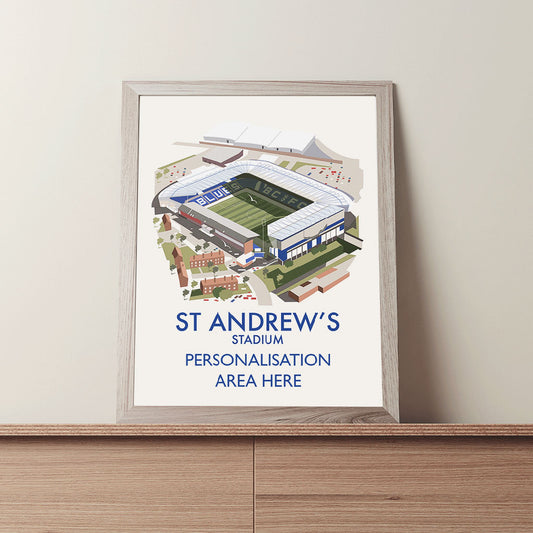 St Andrew's Stadium - 11x14 Art Print Unframed