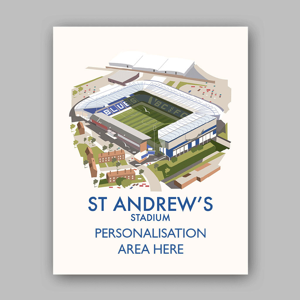 St Andrew's Stadium - 11x14 Art Print Unframed