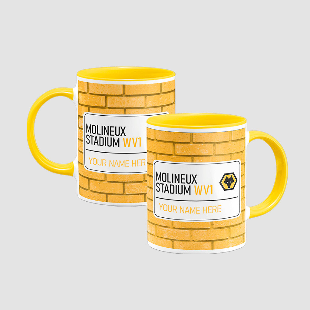 Molineux Stadium Road Sign - Yellow Colour Insert Mug